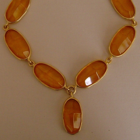Kenneth Lane Matte Gold-Tone and Lucite Necklace - Picture 8 of 11